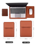 Bolsa Multiuso para Macbook de Couro com Suporte de Mouse