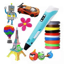 Caneta 3D Impressora Manual com Filamentos para Crianças e Adultos