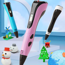 Caneta de Impressão 3D com Tela LCD e Filamento Incluso