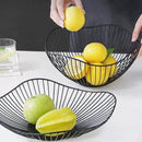 Cesta de Mesa Decorativa para Frutas e Vegetais de Metal