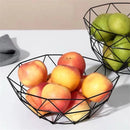 Cesta de Mesa Decorativa para Frutas e Vegetais de Metal