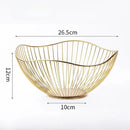 Cesta de Mesa Decorativa para Frutas e Vegetais de Metal