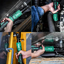 Chave de Catraca Elétrica 12V 3/8" Bivolt com 2 Baterias Recarregáveis + Kit de Soquetes