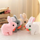 Coelho de Pelúcia Eletrônico Interativo com Música, Saltos e Orelhas que se Mexem