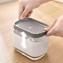 Dispenser Duplo de Detergente com Porta Esponja Integrado