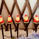 Espeto Solar Natalino Papai Noel para Jardim e Área Externa