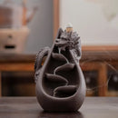 Incensário Cascata de Dragão Chinês de Cerâmica - DragãoZen