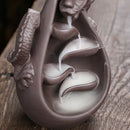 Incensário Cascata de Dragão Chinês de Cerâmica - DragãoZen