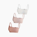 Kit com 3 Sutiãs de Amamentação sem Bojo Canelados com Nervuras Macias