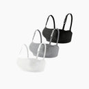 Kit com 3 Sutiãs de Amamentação sem Bojo Canelados com Nervuras Macias