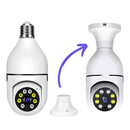 Kit de Câmeras Wi-Fi IP Sem Fio 360° com Encaixe de Lâmpada com Visão Noturna