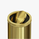 Lixeira para Banheiro em Aço Inoxidável Redonda com Tampa Basculante