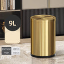 Lixeira para Banheiro em Aço Inoxidável Redonda com Tampa Basculante