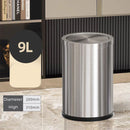 Lixeira para Banheiro em Aço Inoxidável Redonda com Tampa Basculante