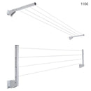 Varal Dobrável Retrátil de Alumínio + 21m de Cabo Aço Encapado